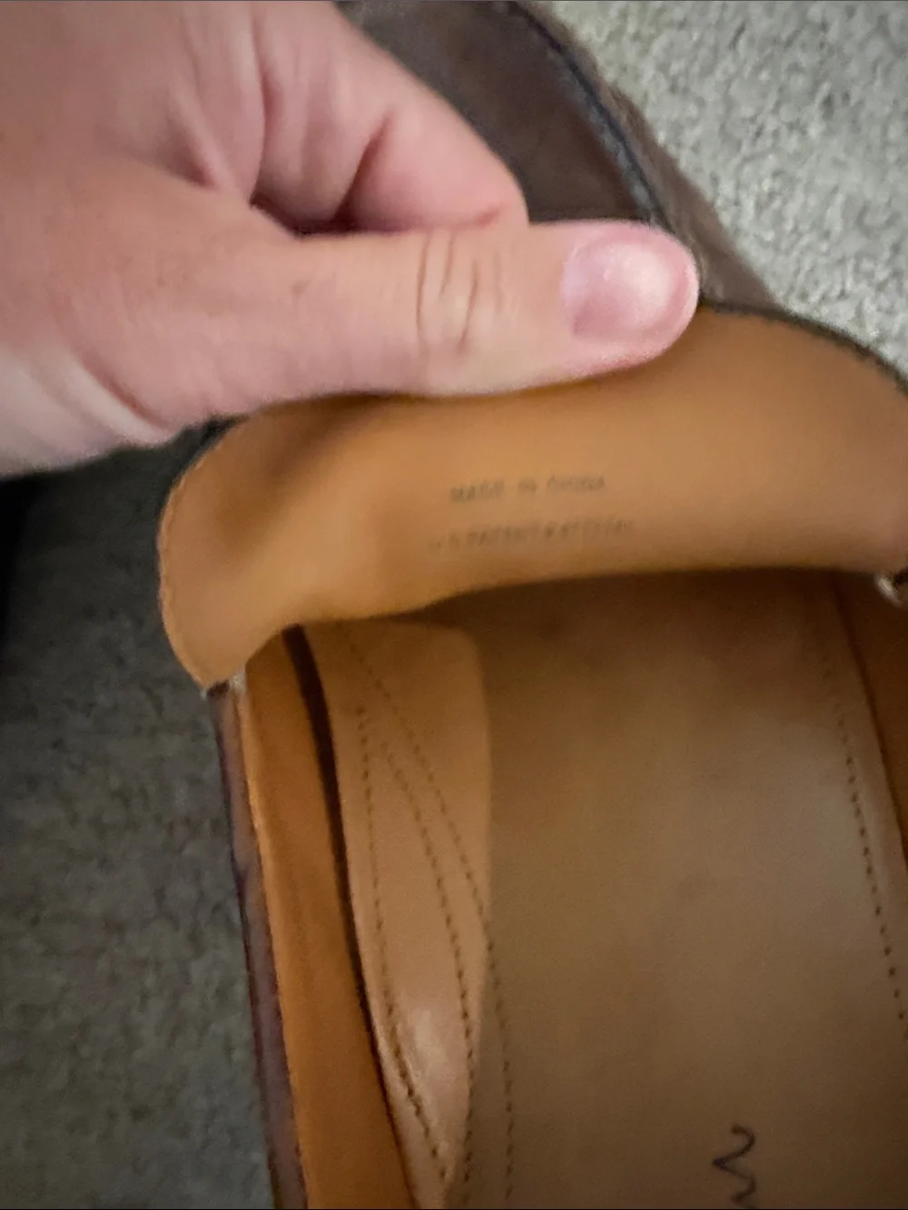 Cole Haan Men's Tan Brown Leather Slip-On Loafers